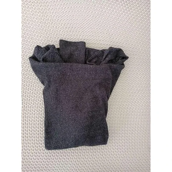 Anthropologie Cowl Back Metallic Knit Top Charcoal Grey S - Picture 9 of 9